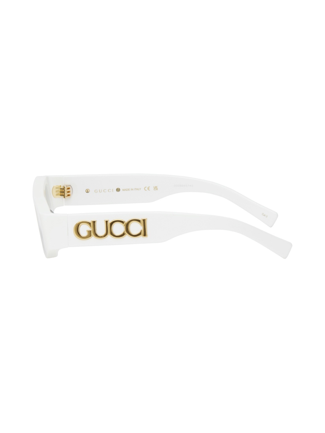 White Geometric Sunglasses - 3