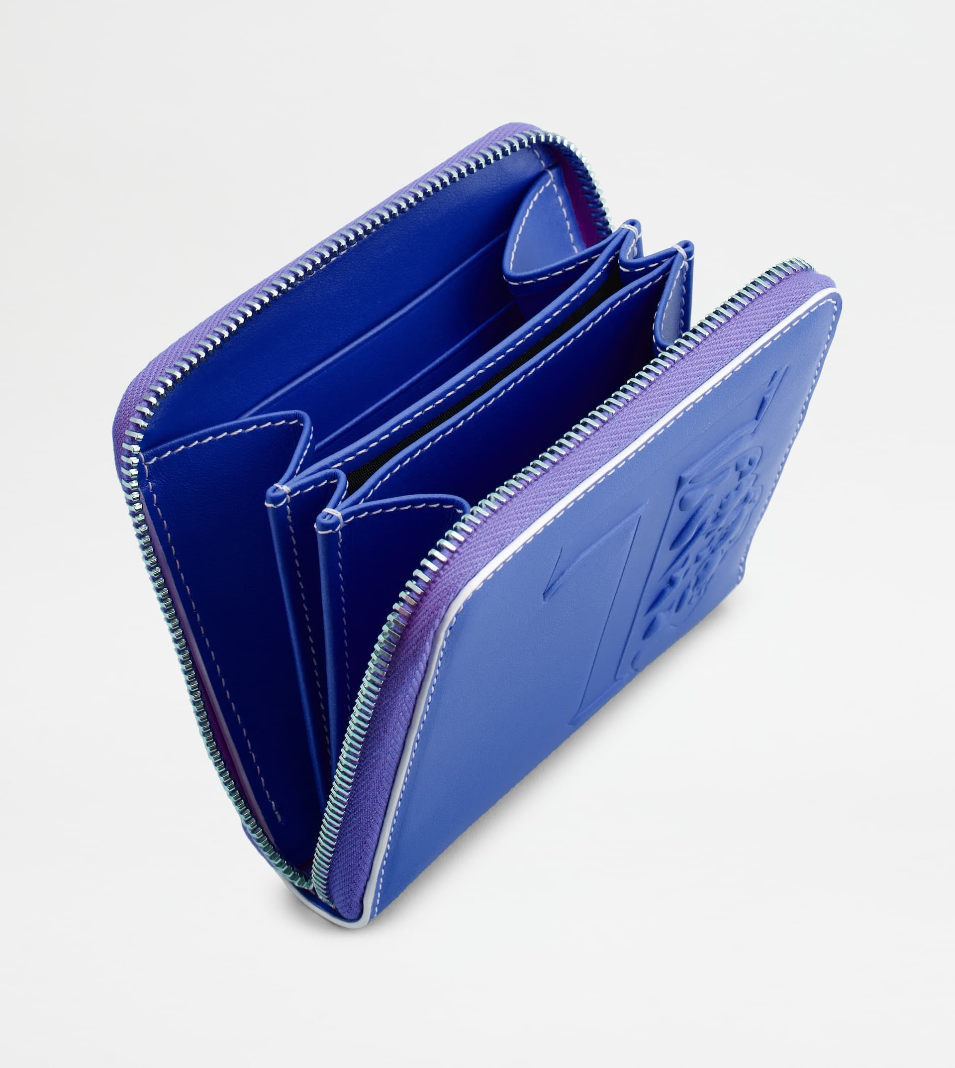 WALLET IN LEATHER - BLUE - 2