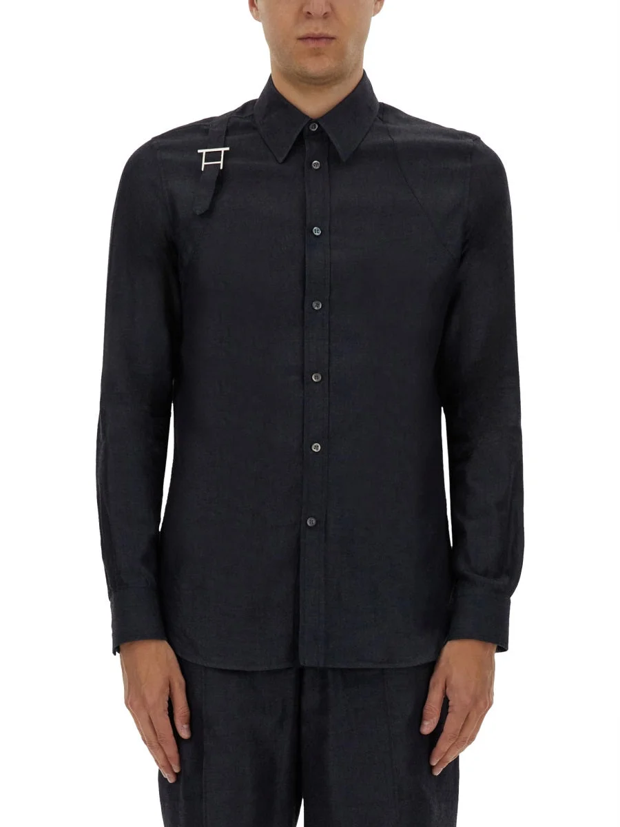 Alexander Mcqueen Men Harness Shirt With T Buckle - 1