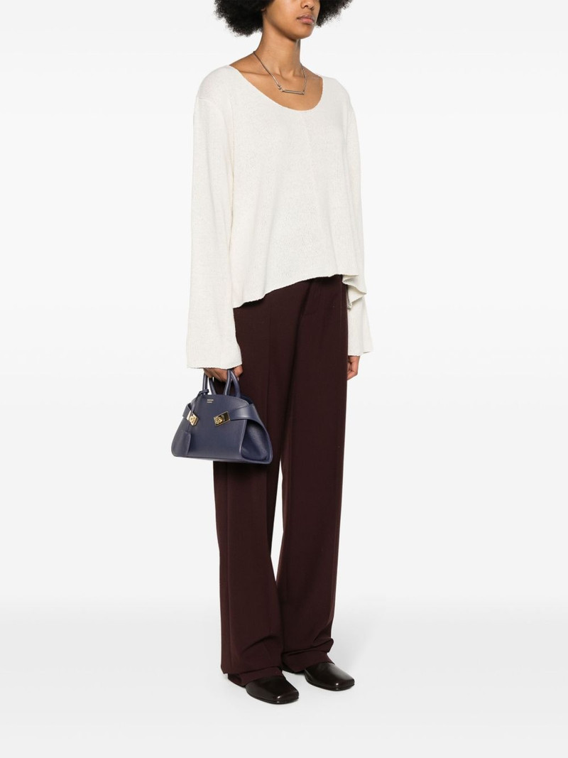 FERRAGAMO logo-print leather tote bag outlook