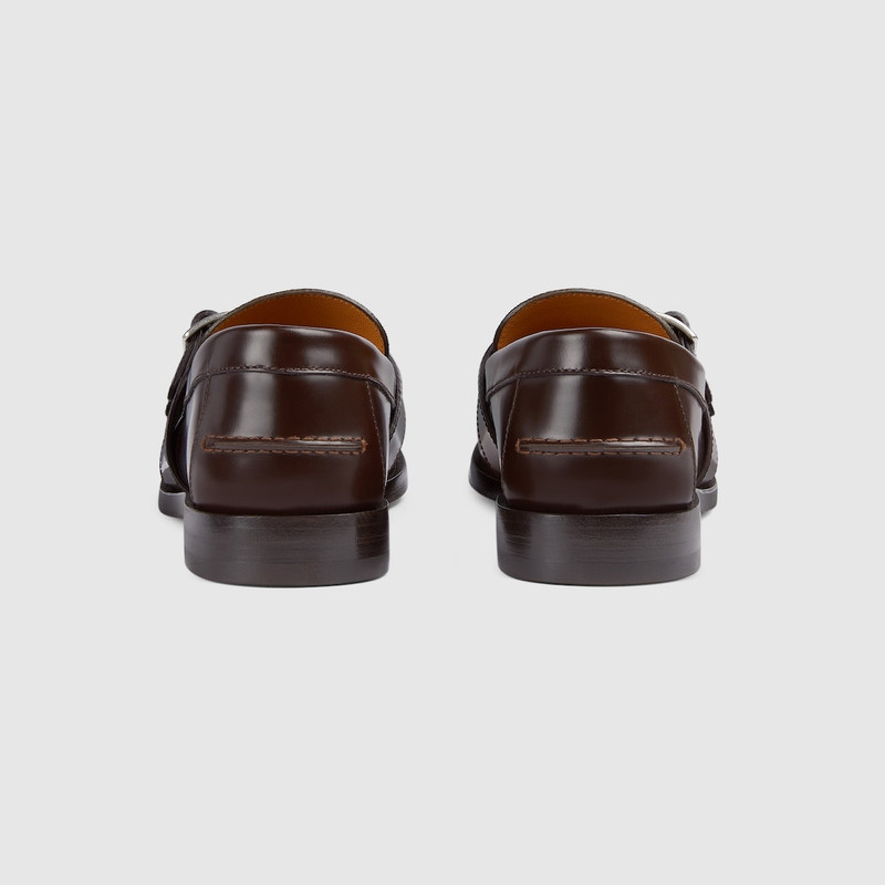 GUCCI Men's buckle loafer with GG outlook