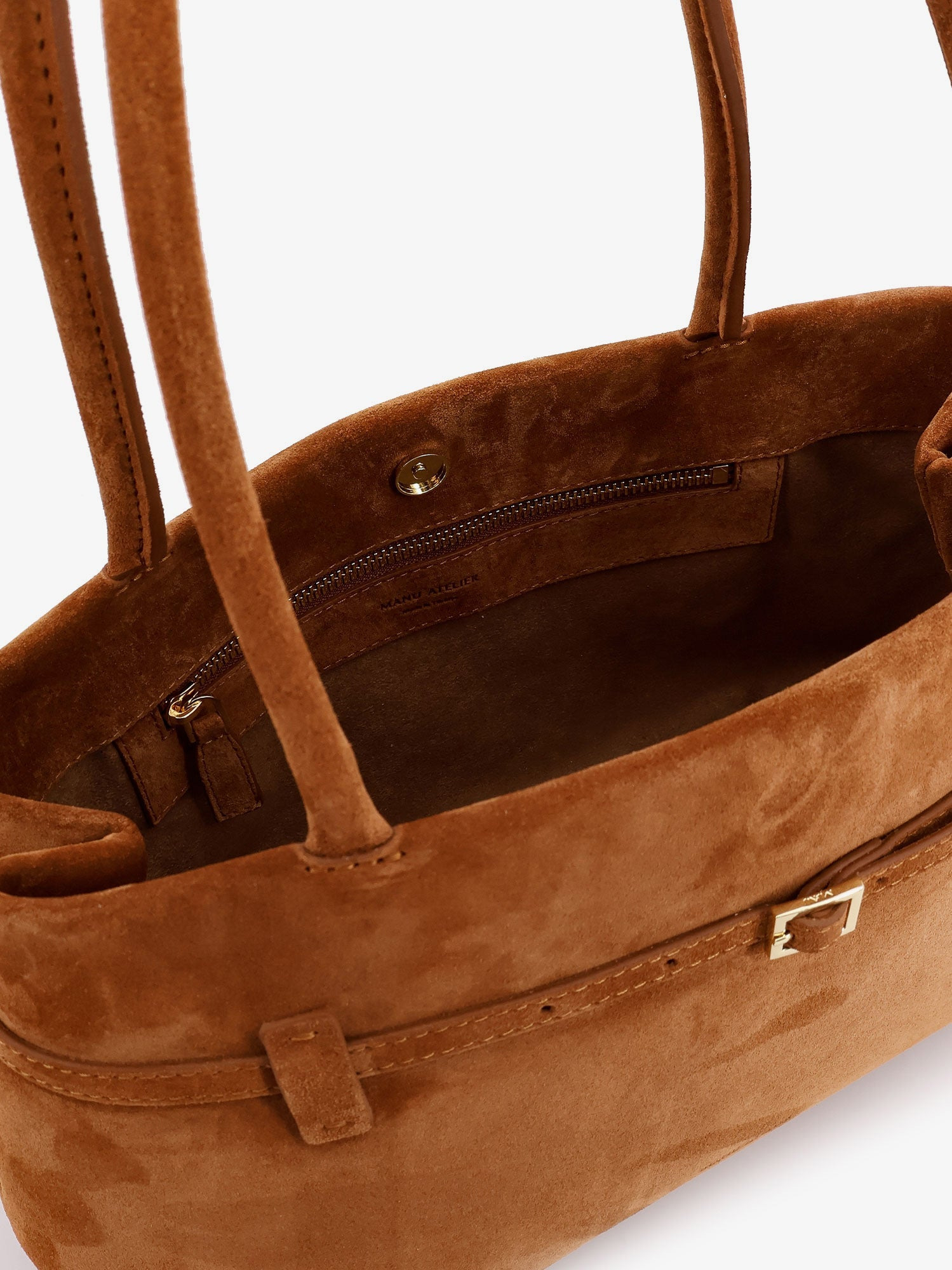 MANU ATELIER - Manu Atelier Le Cambon East West Suede Shoulder Bag - 4