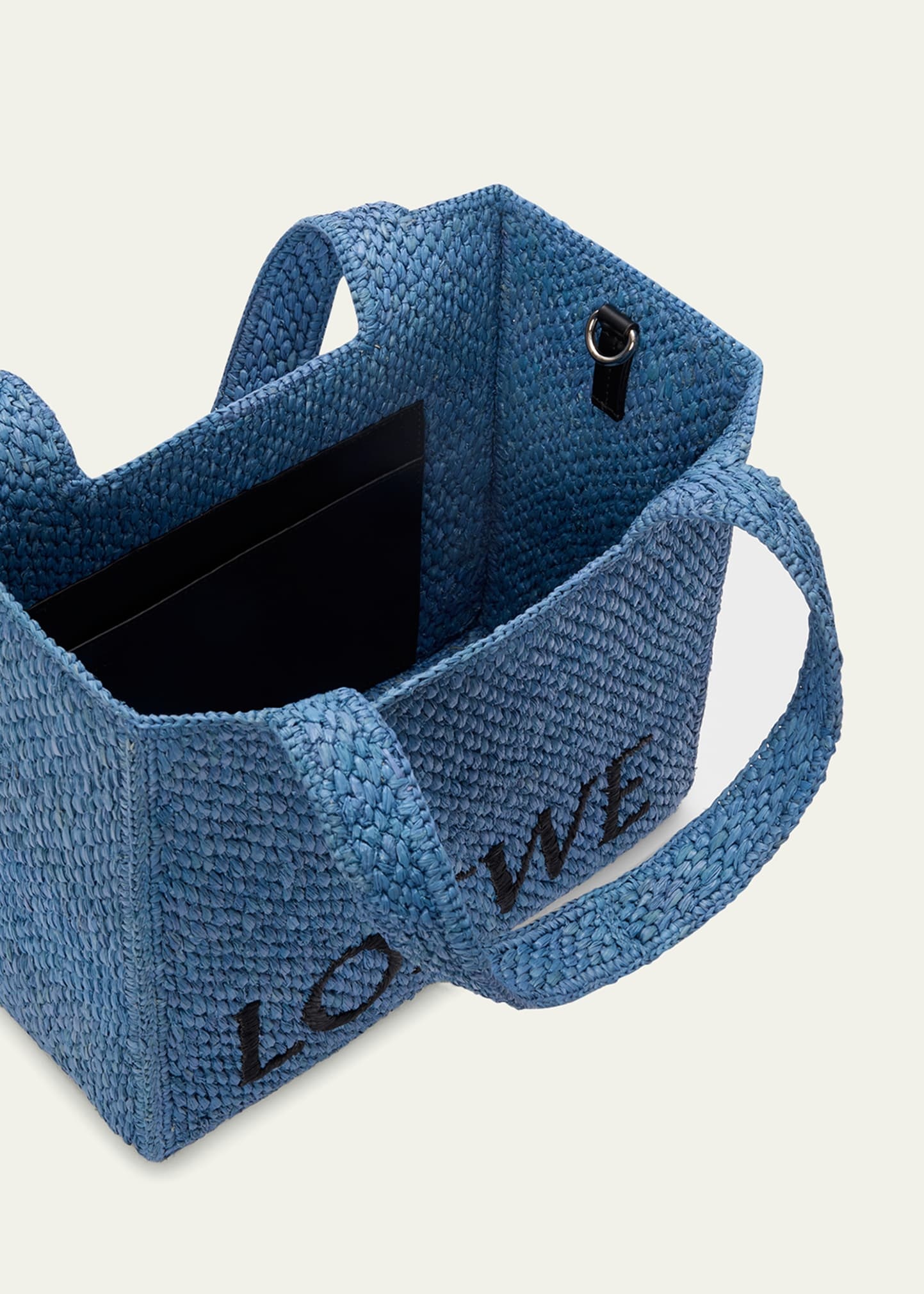 Logo Medium Tote Bag in Raffia - 4