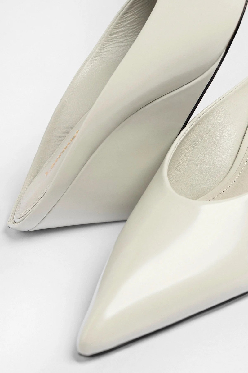 Loulou Mule Moon Gray Leather 3
