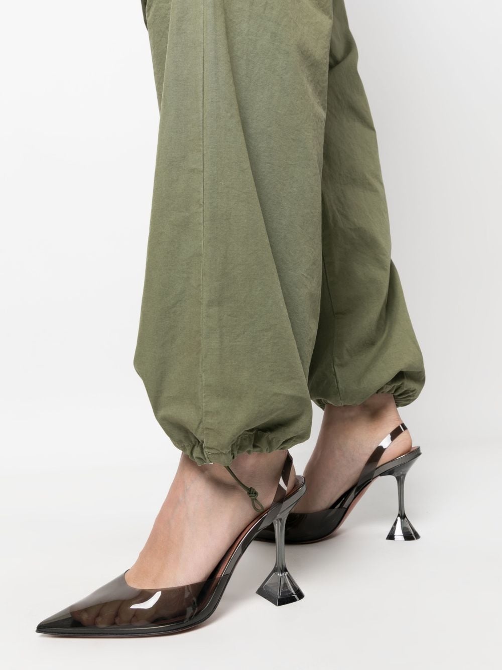 mid-rise cotton cargo pants - 5