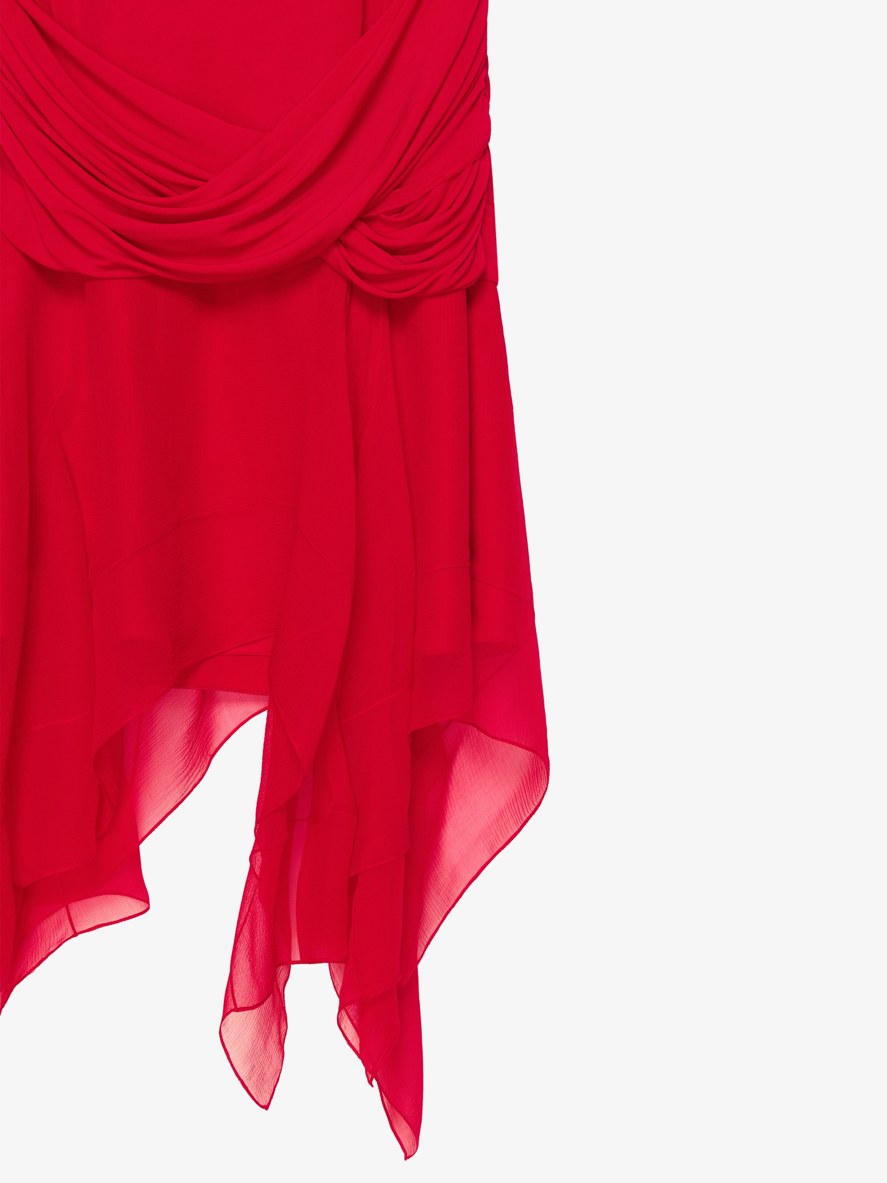 DRAPED DRESS IN SATIN, JERSEY AND MOUSSELINE - 2