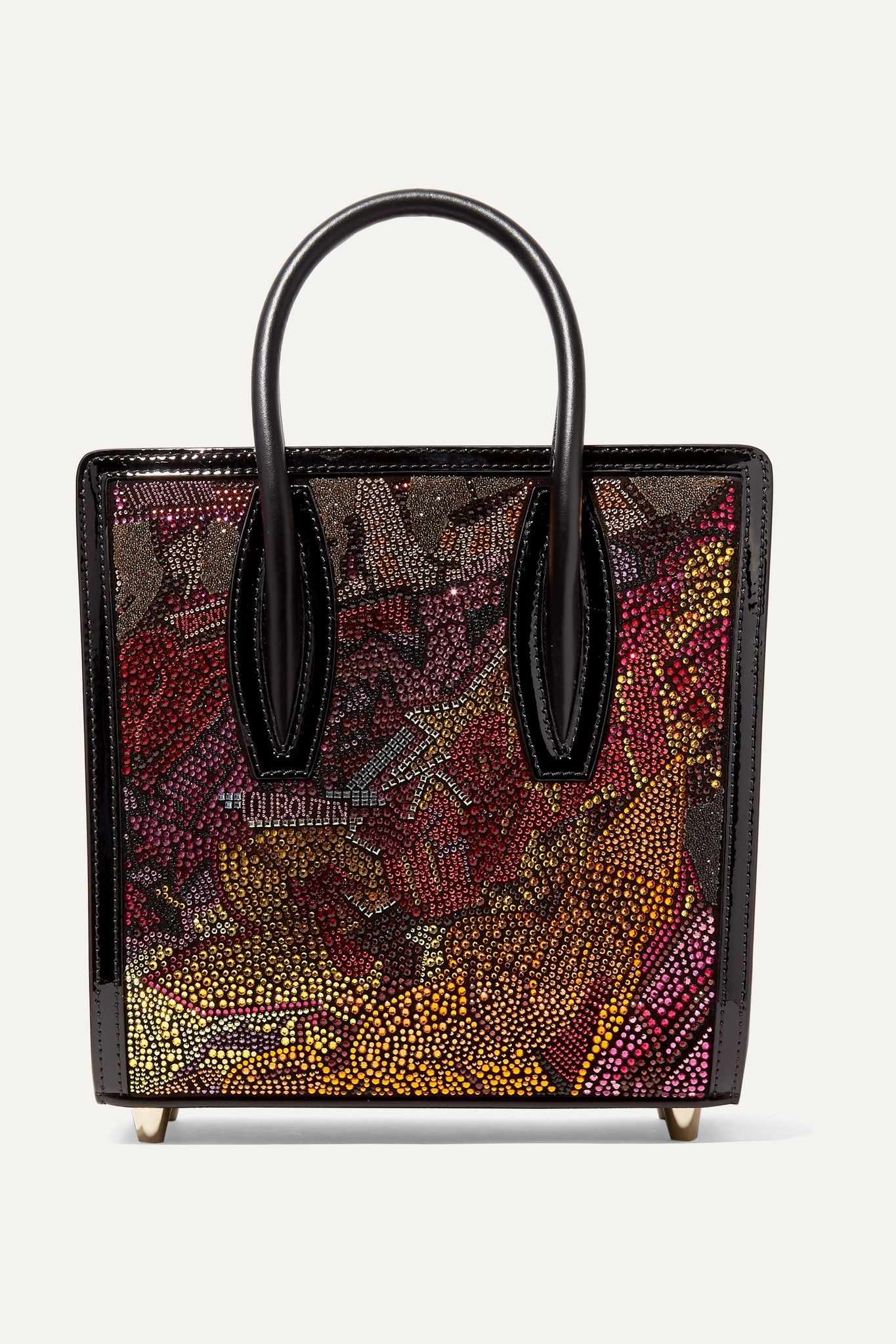 Paloma small embellished printed leather tote - 1