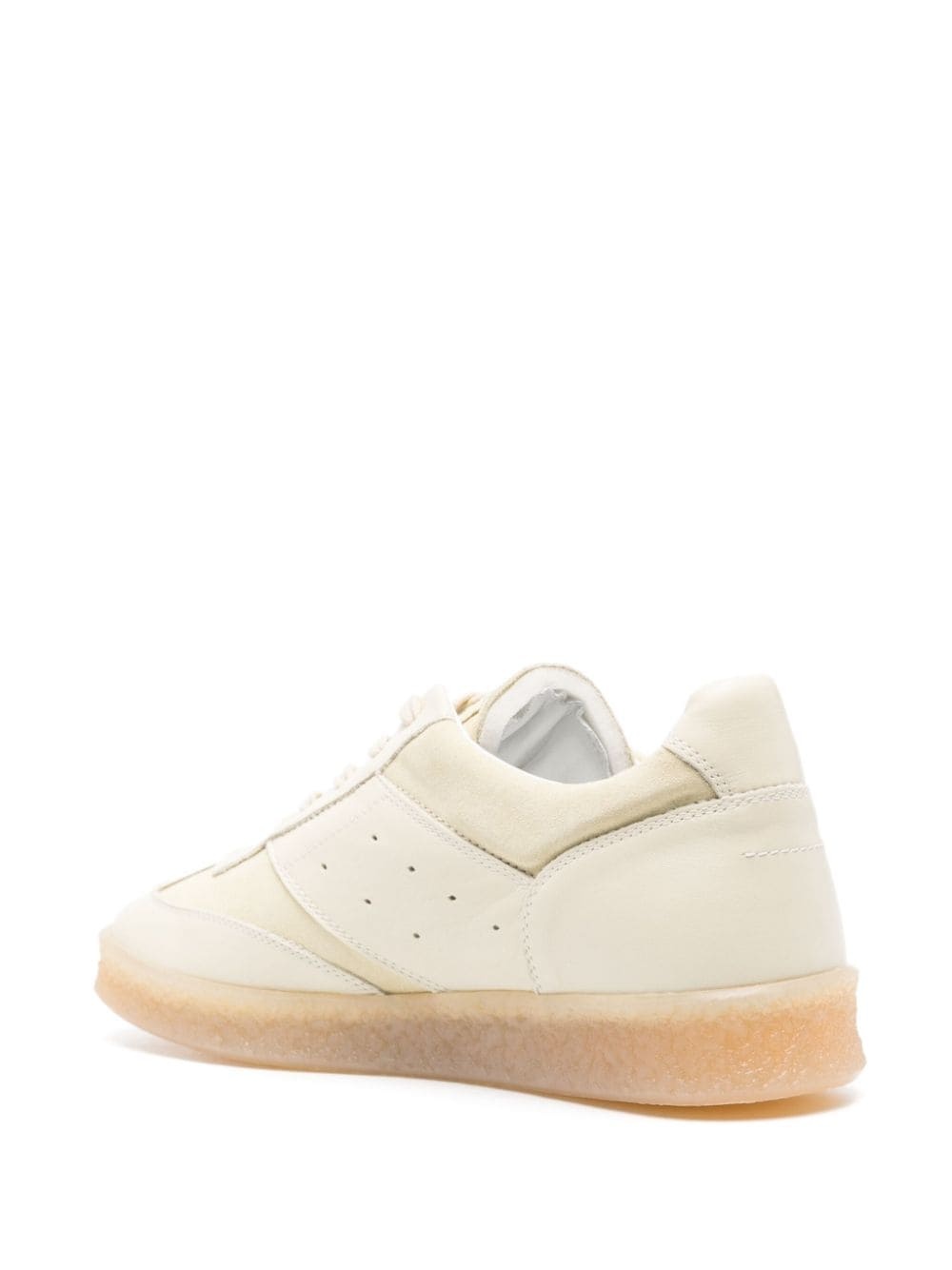 Replica panelled leather sneakers - 3