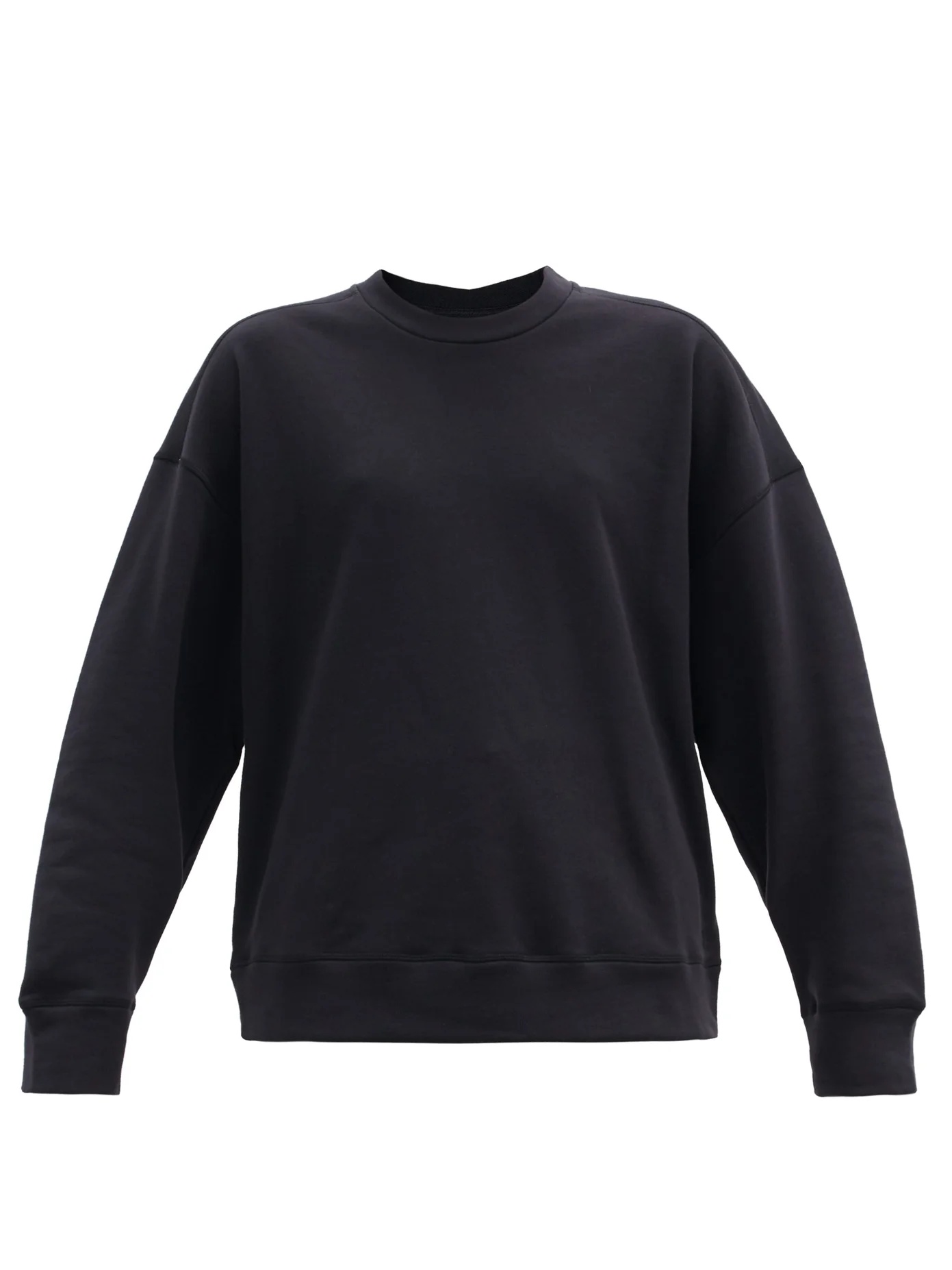 Round-neck organic cotton-jersey sweatshirt - 1