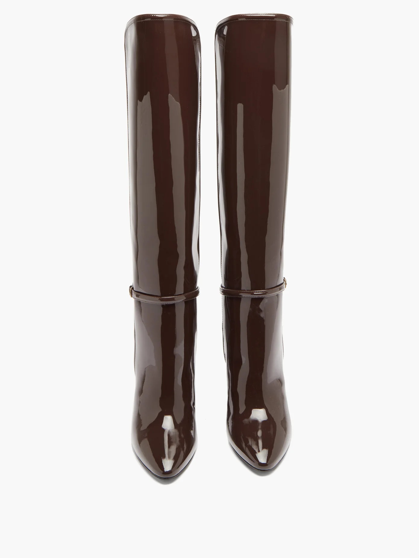 Soixante Seize patent-leather knee-high boots - 5