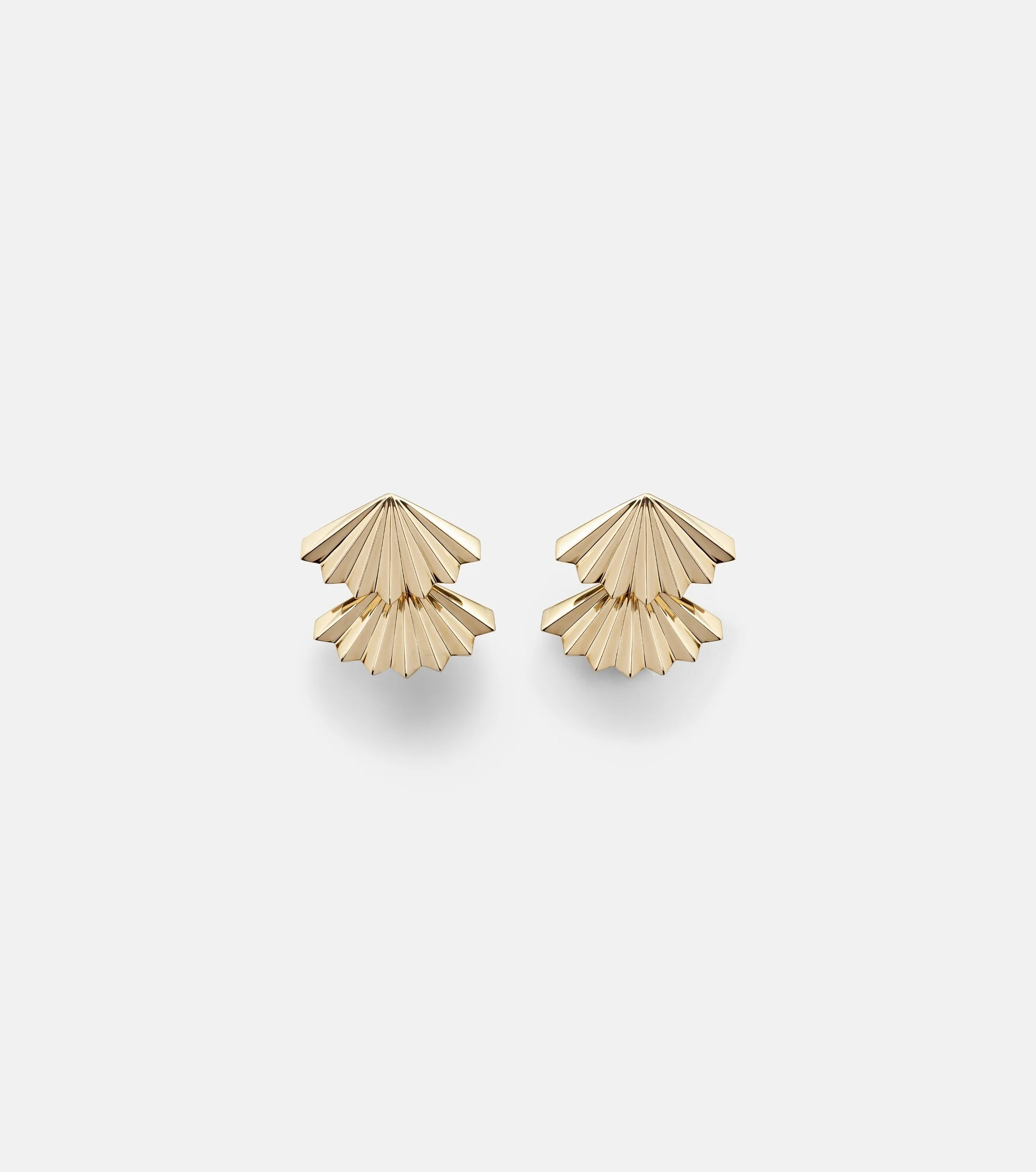 Fan Large 18kt gold earrings - 1
