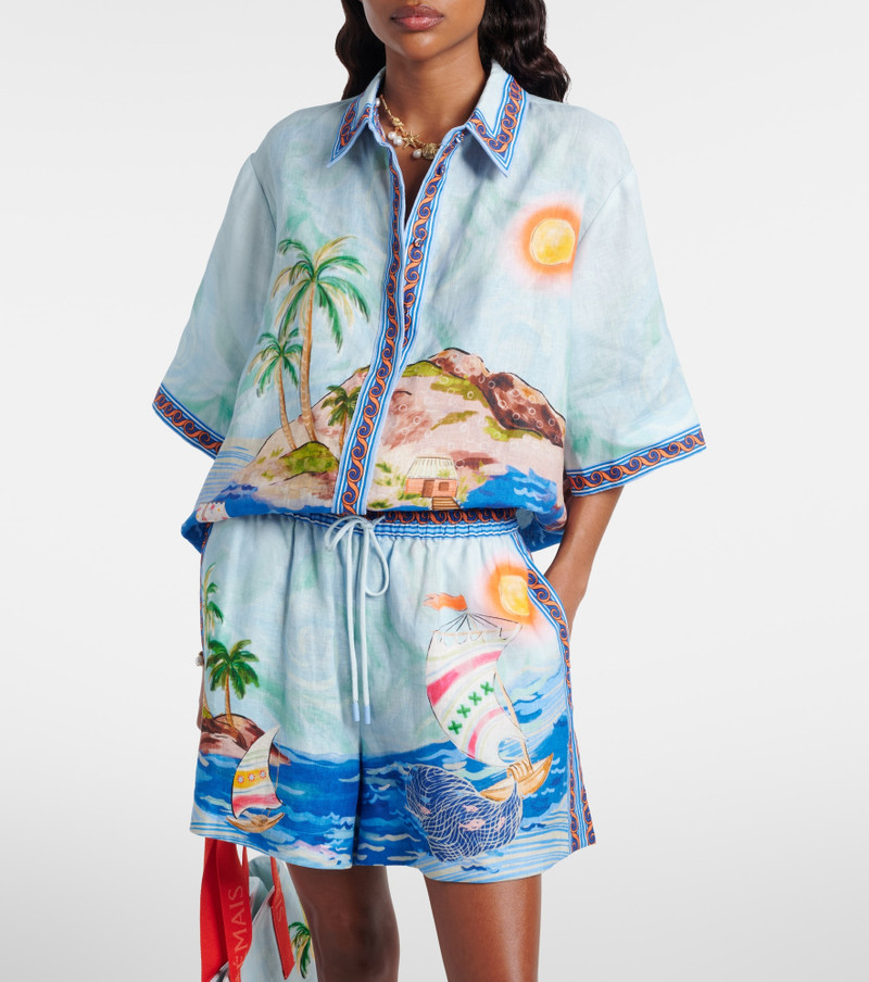 ALÉMAIS Printed linen shirt outlook