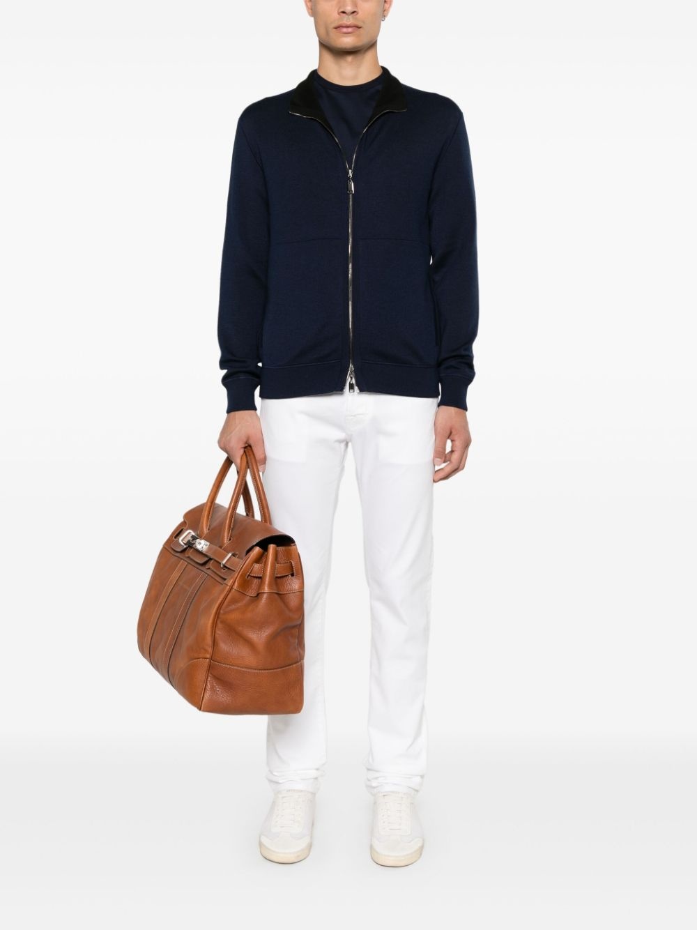 zip-up cardigan - 2