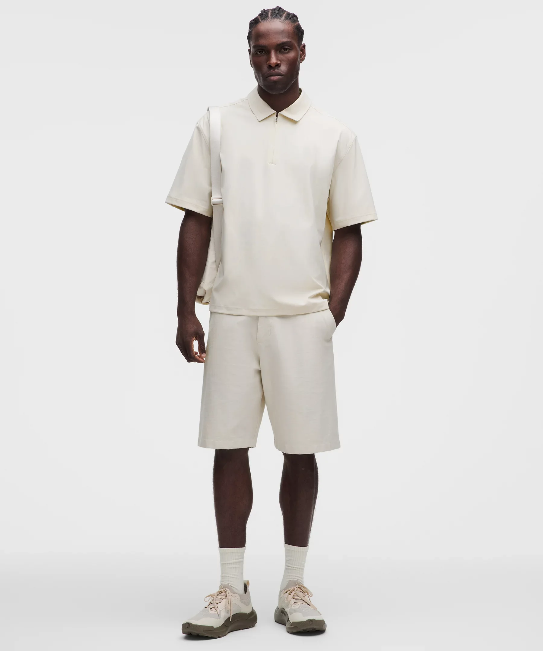 Daydrift Oversized Zip-Neck Polo Shirt - 1