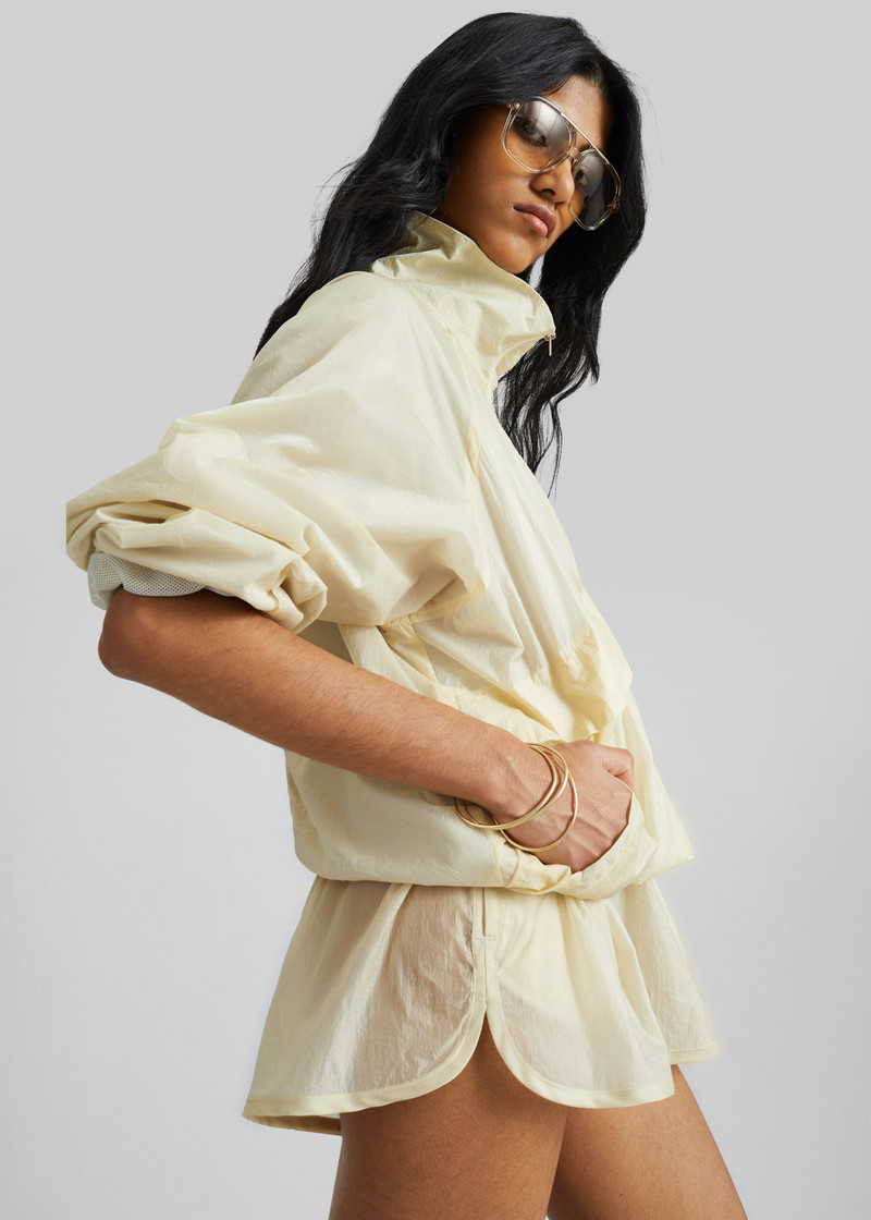 Bicos Sheer Track Jacket - Pale Yellow 6