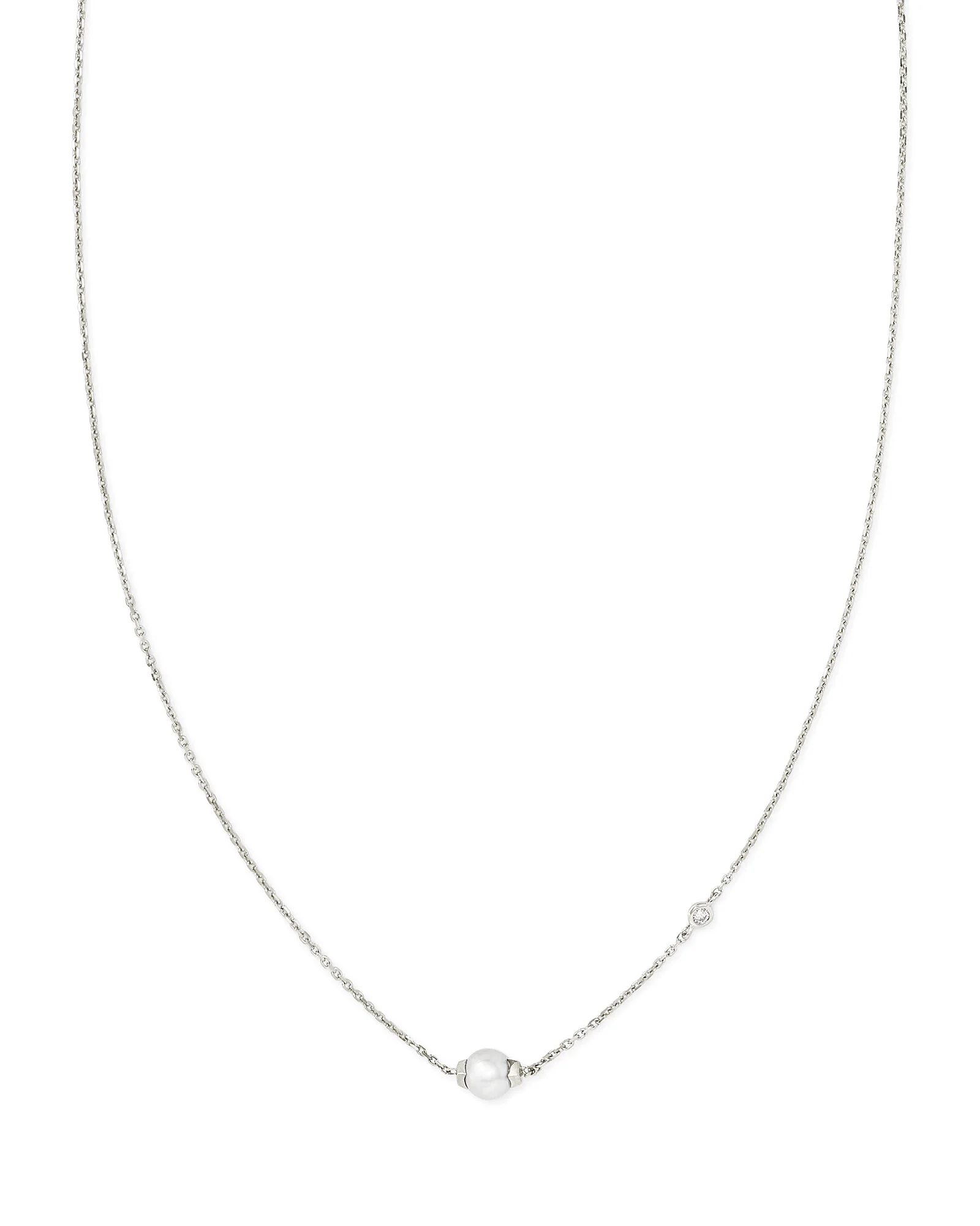 Cathleen 14k White Gold Pendant Necklace Freshwater Cultured Pearl - 1