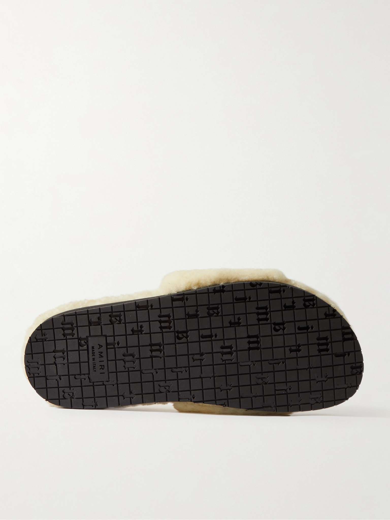 Logo-Embroidered Shearling Slippers - 6