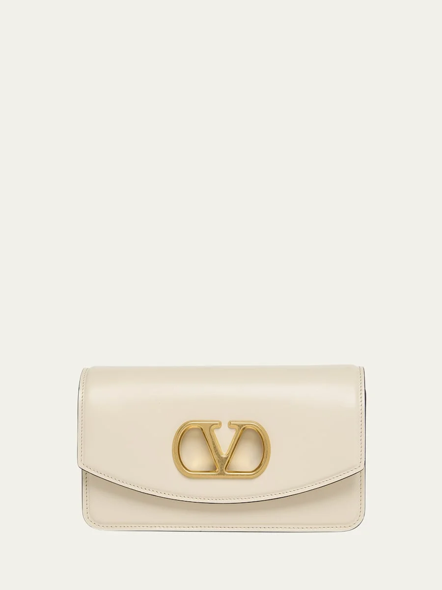 Vain Small VLOGO Leather Clutch Bag - 1