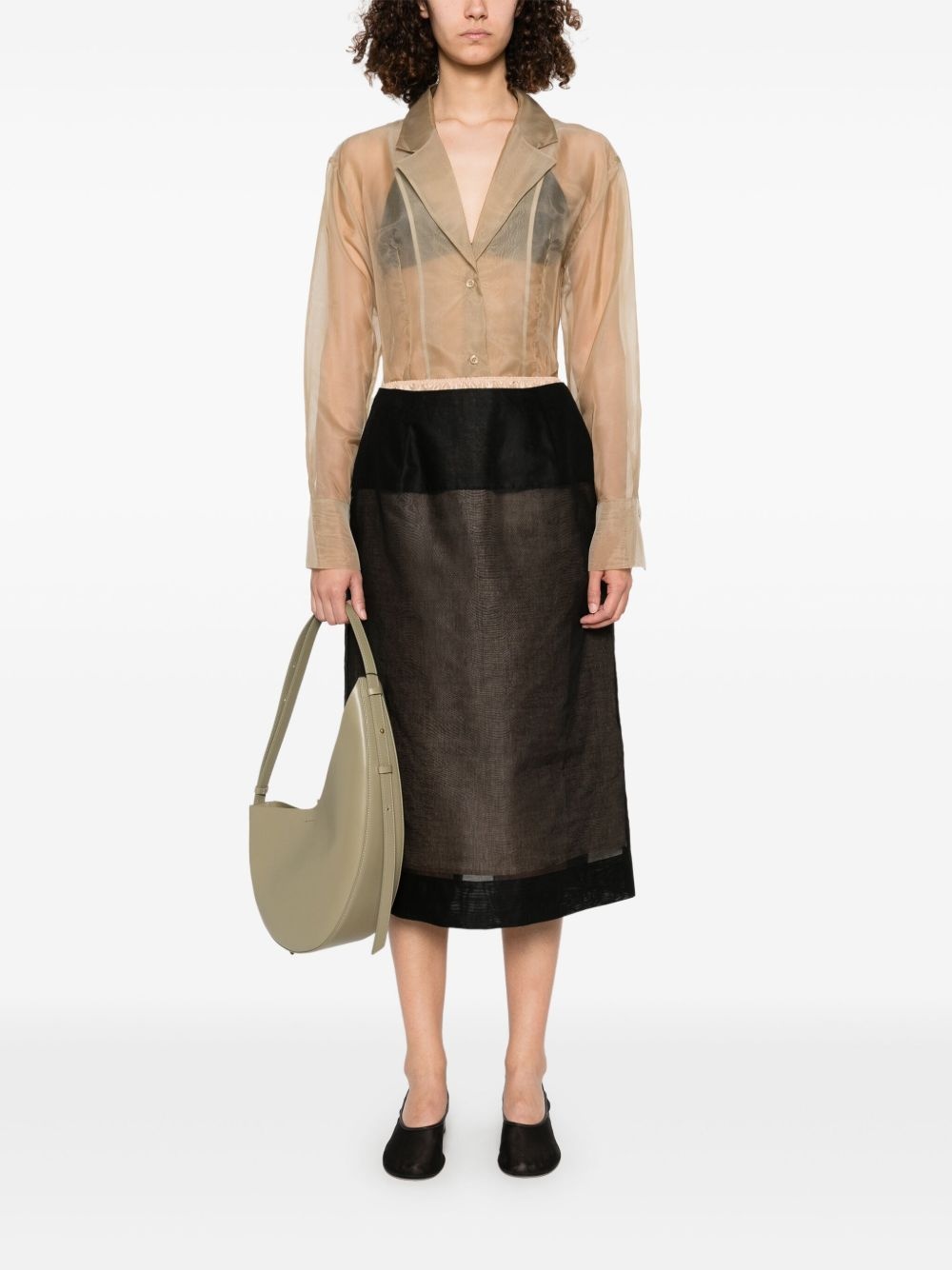 layered midi skirt - 2