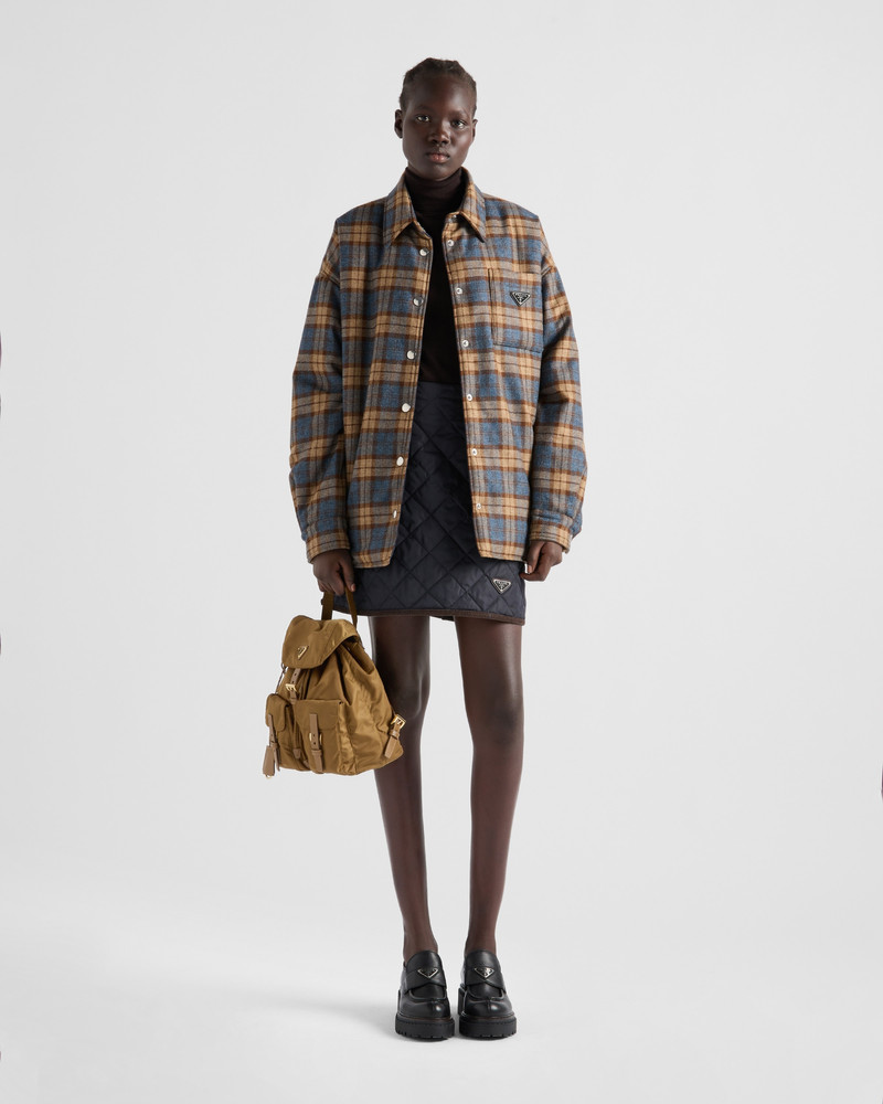 Prada Checked wool twill lumberjack jacket outlook