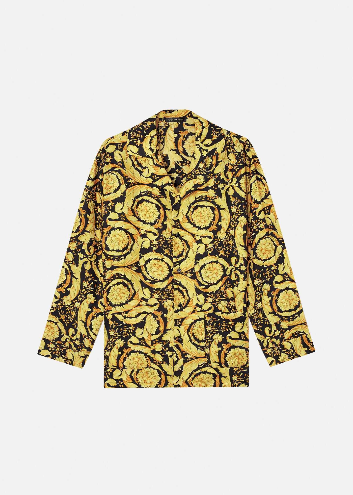 Barocco Print Silk Pyjama Shirt - 1