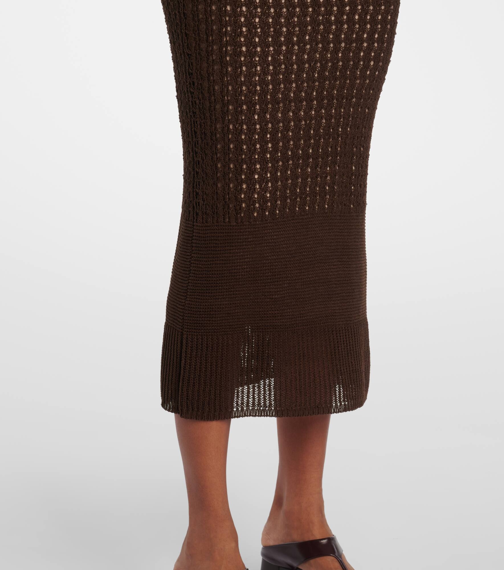 Valois knitted cotton-blend maxi dress - 5