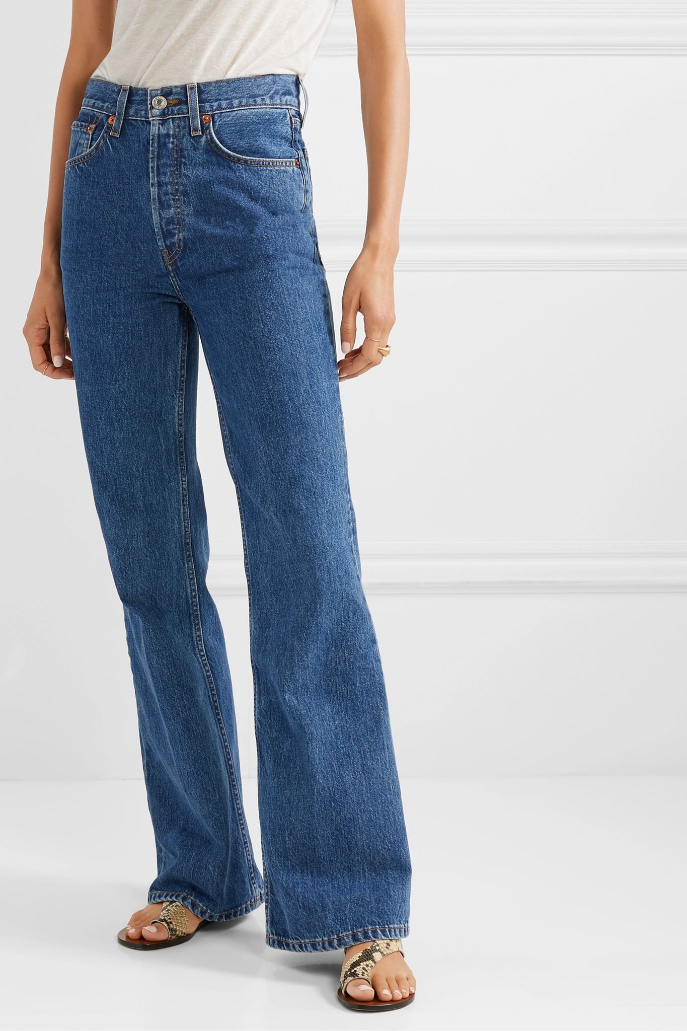 70s high-rise flared jeans - 3