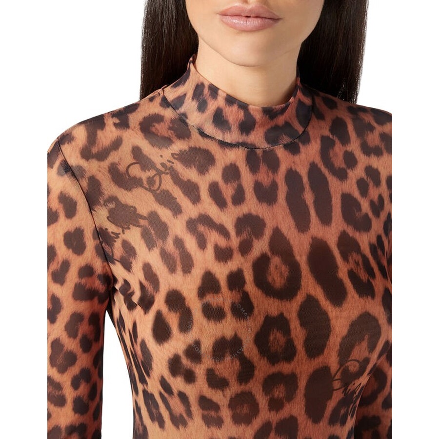 Philipp Plein Leopard Print Long-Sleeve Short Dress - 3