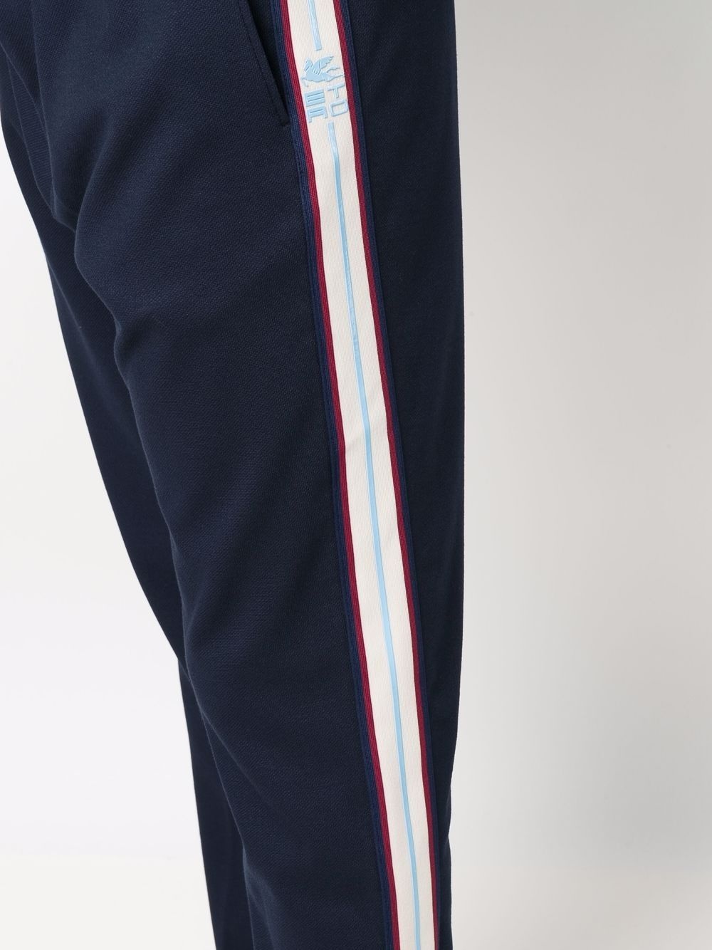 stripe-detail tapered-leg trousers - 5