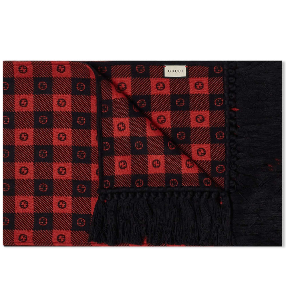 Gucci GG Jacquard Check Scarf - 1