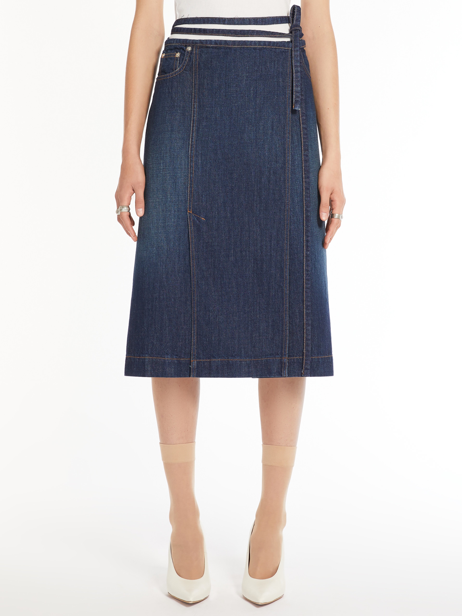 FORMICA Denim wrap skirt - 3