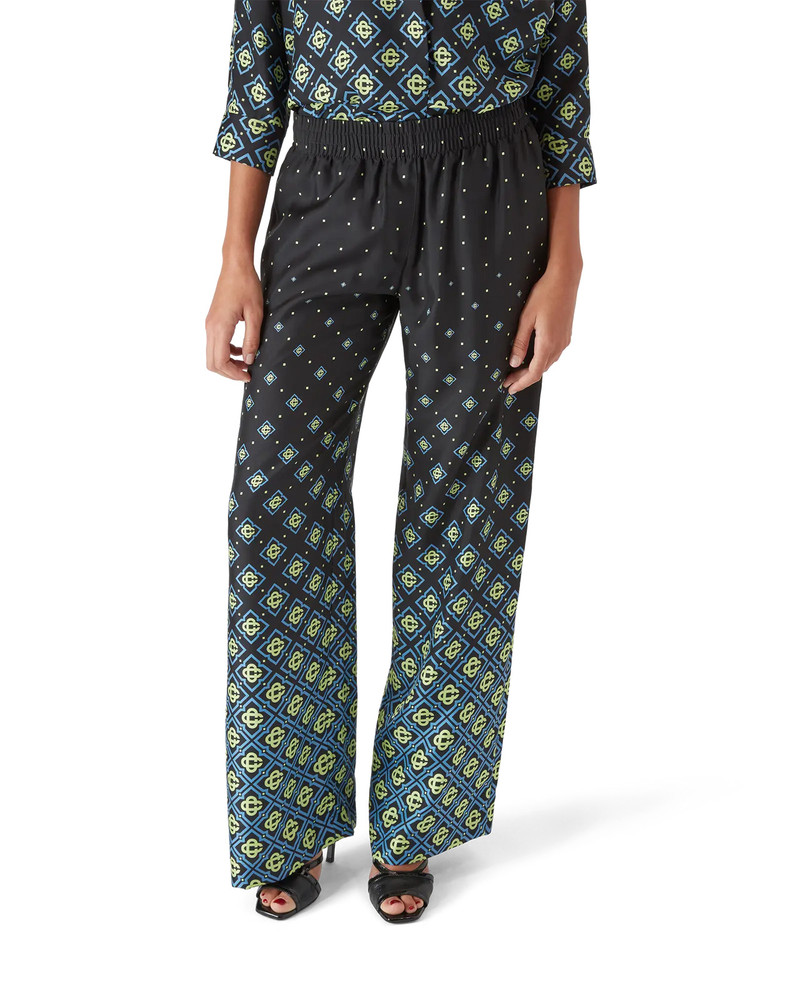 Degrade Monogram Silk Trousers 4