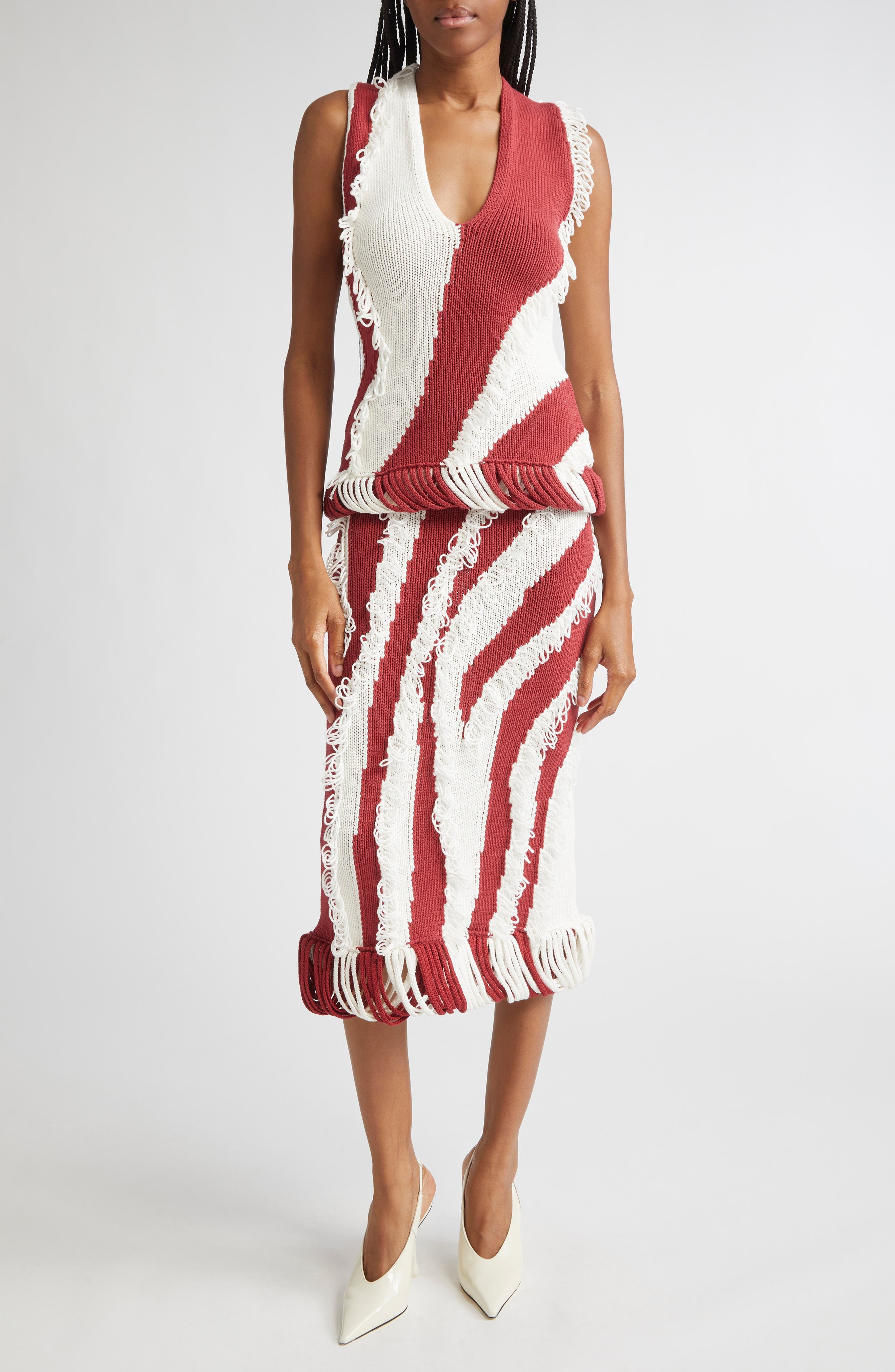 Diotima Roaring Knit Top in Paprika-White at Nordstrom - 2