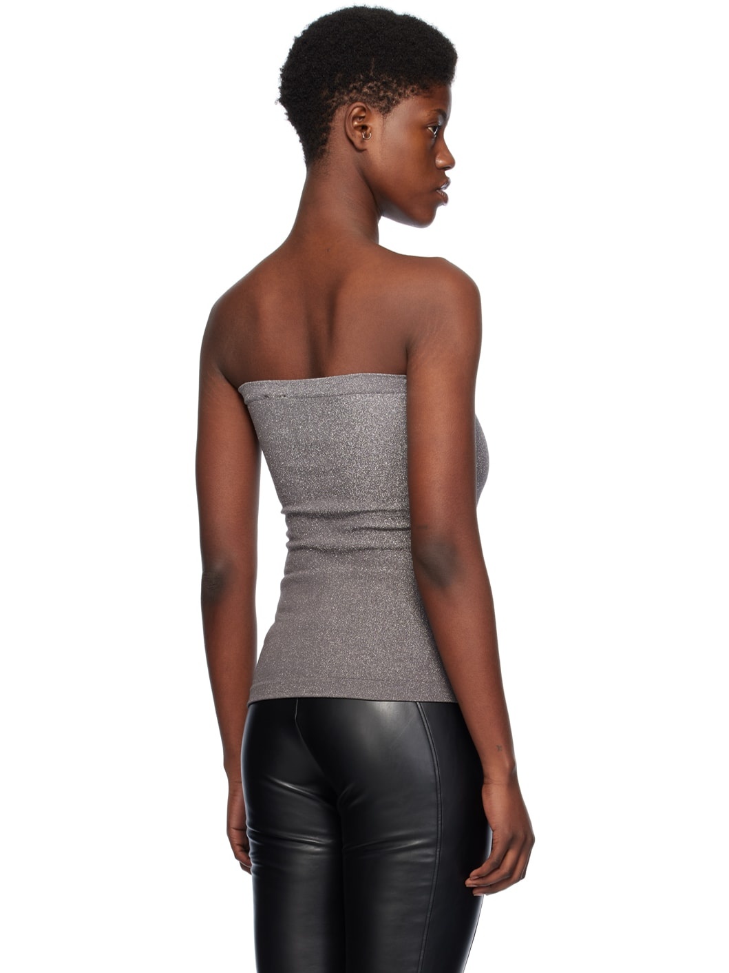 Silver Fading Shine Tube Top - 3
