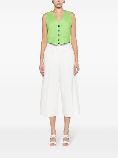 MSGM cropped textured waistcoat outlook