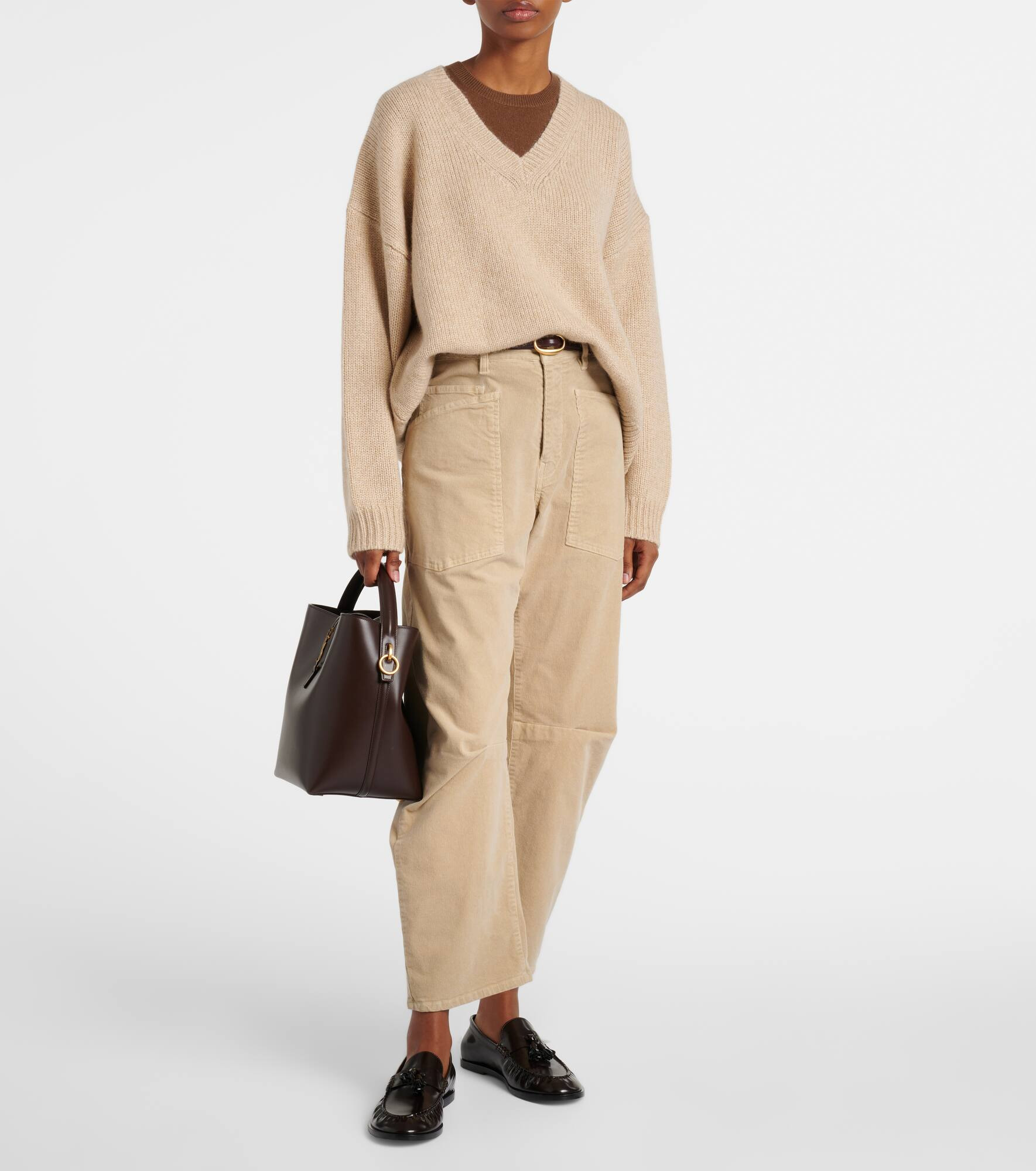 Shon mid-rise corduroy tapered pants - 2