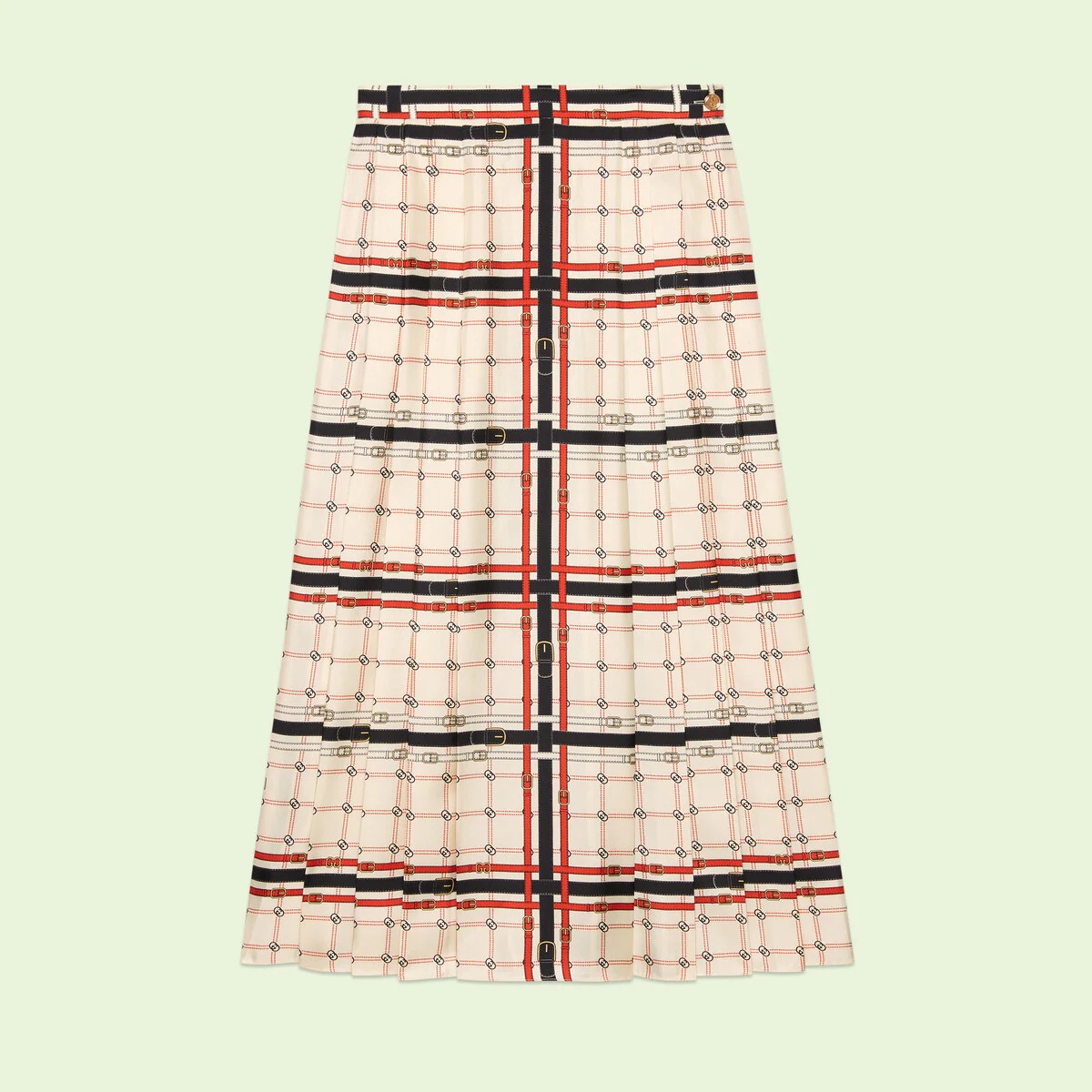 Interlocking G chain silk skirt - 1