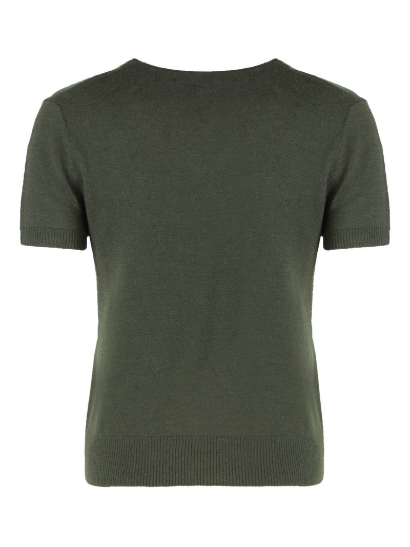 Vince diamond-pattern short-sleeve top outlook