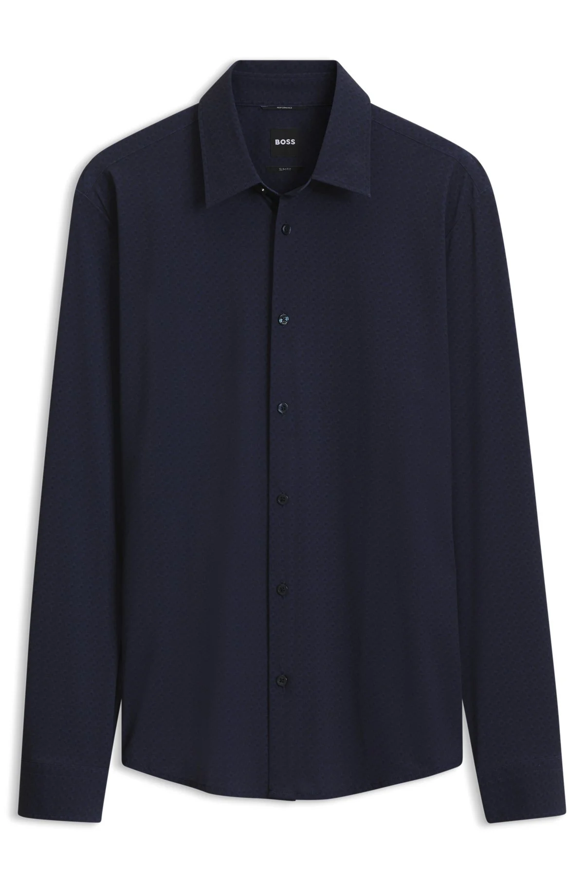 SLIM-FIT SHIRT IN PRINTED PERFORMANCE-STRETCH JERSEY - 1