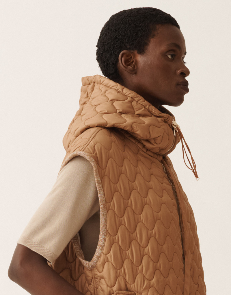 Long quilted technical gilet 6