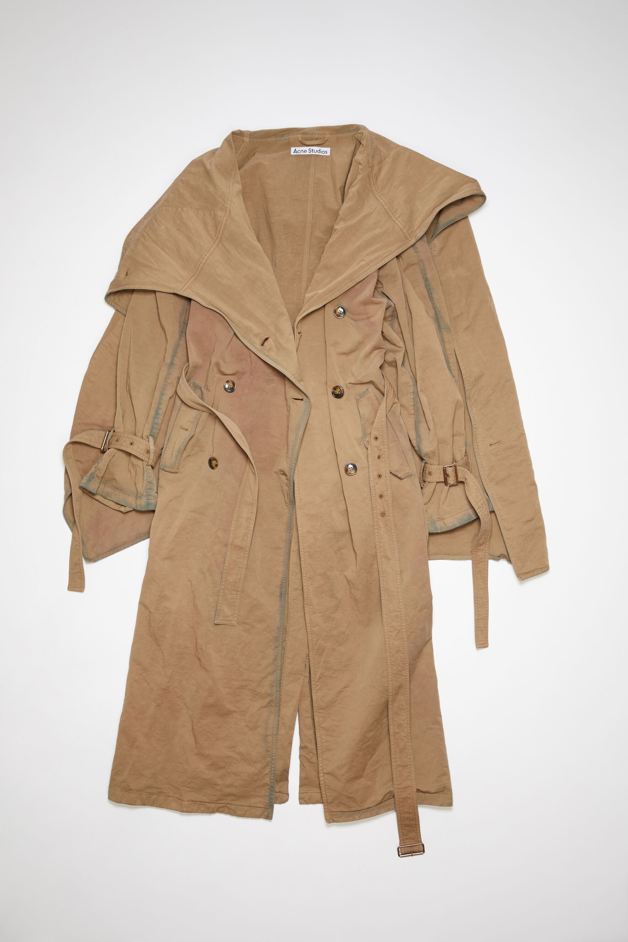 Shawl collar trench coat - Beige - 7