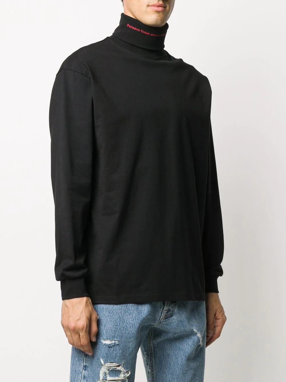 plain long sleeve T-shirt  - 3