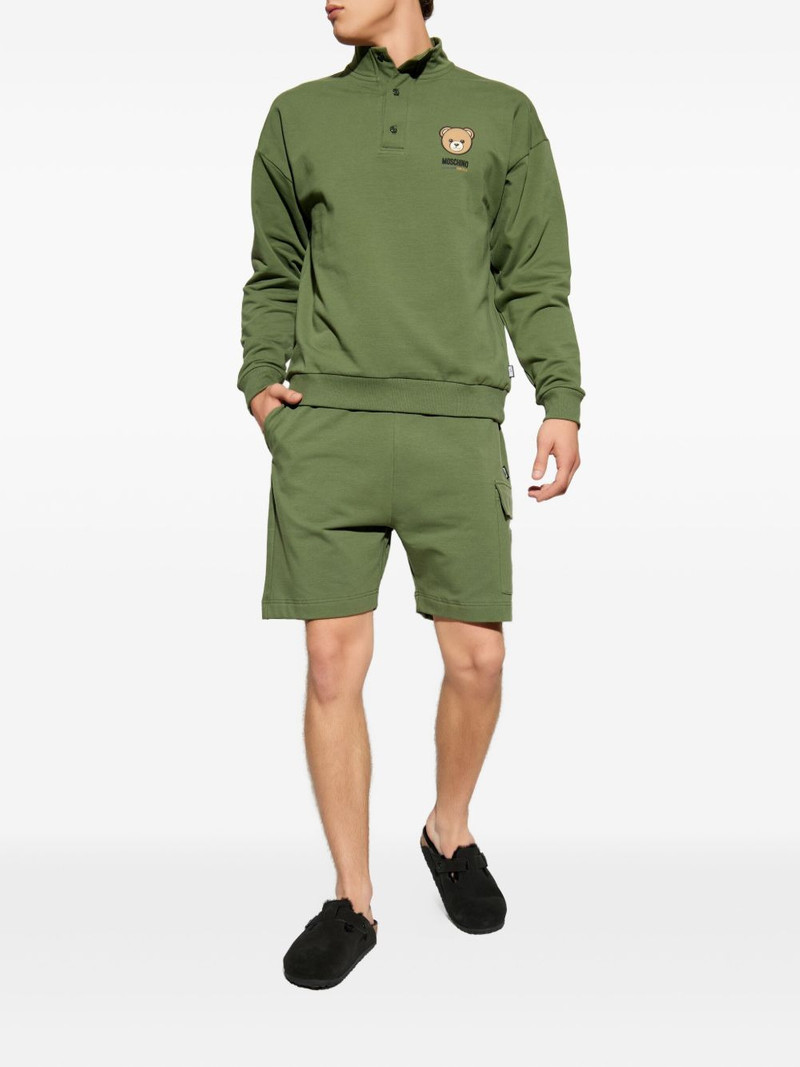 Moschino button bear-graphic polo shirts outlook