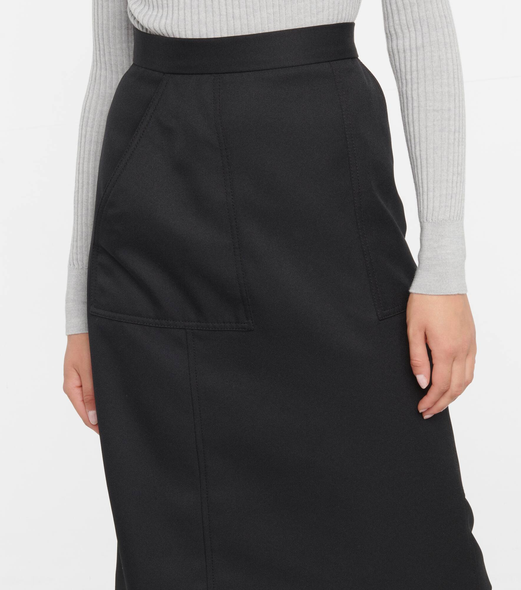 High-rise A-line midi skirt - 4