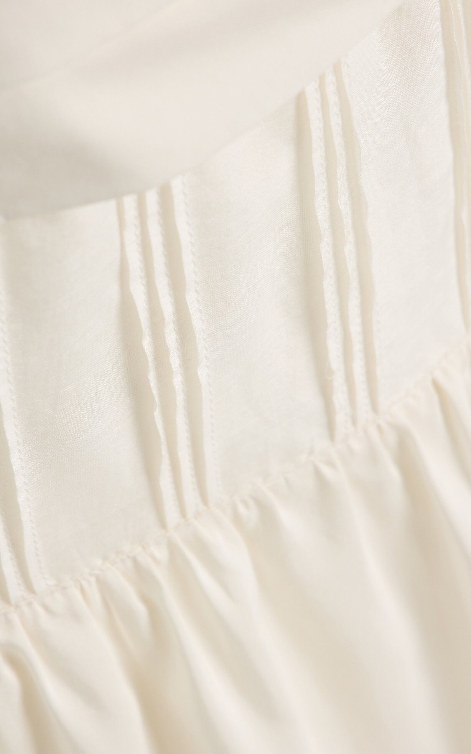 Exclusive Pearl Cotton-Silk Midi Dress ivory - 5