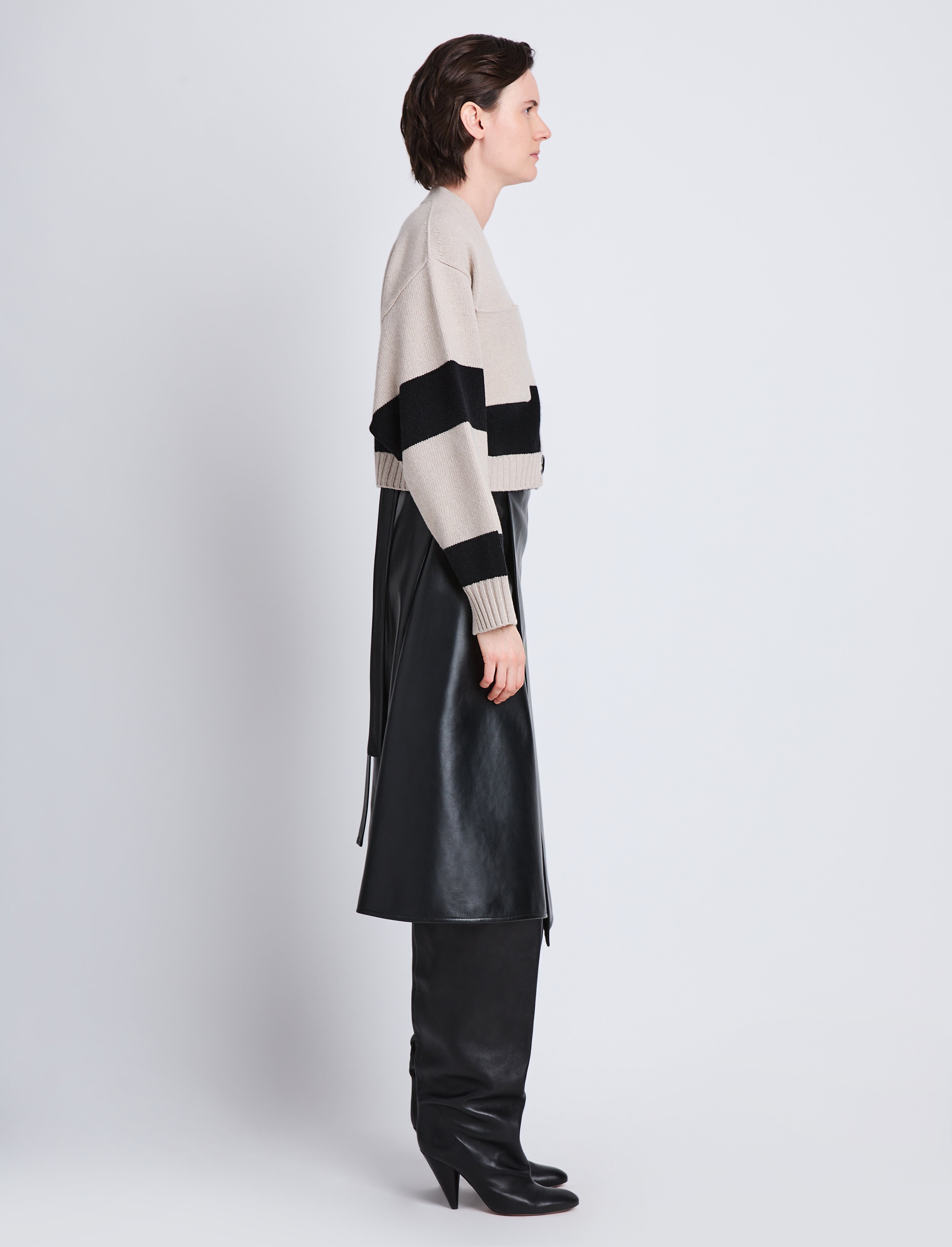 Sofia Cardigan in Striped Cashmere - 4
