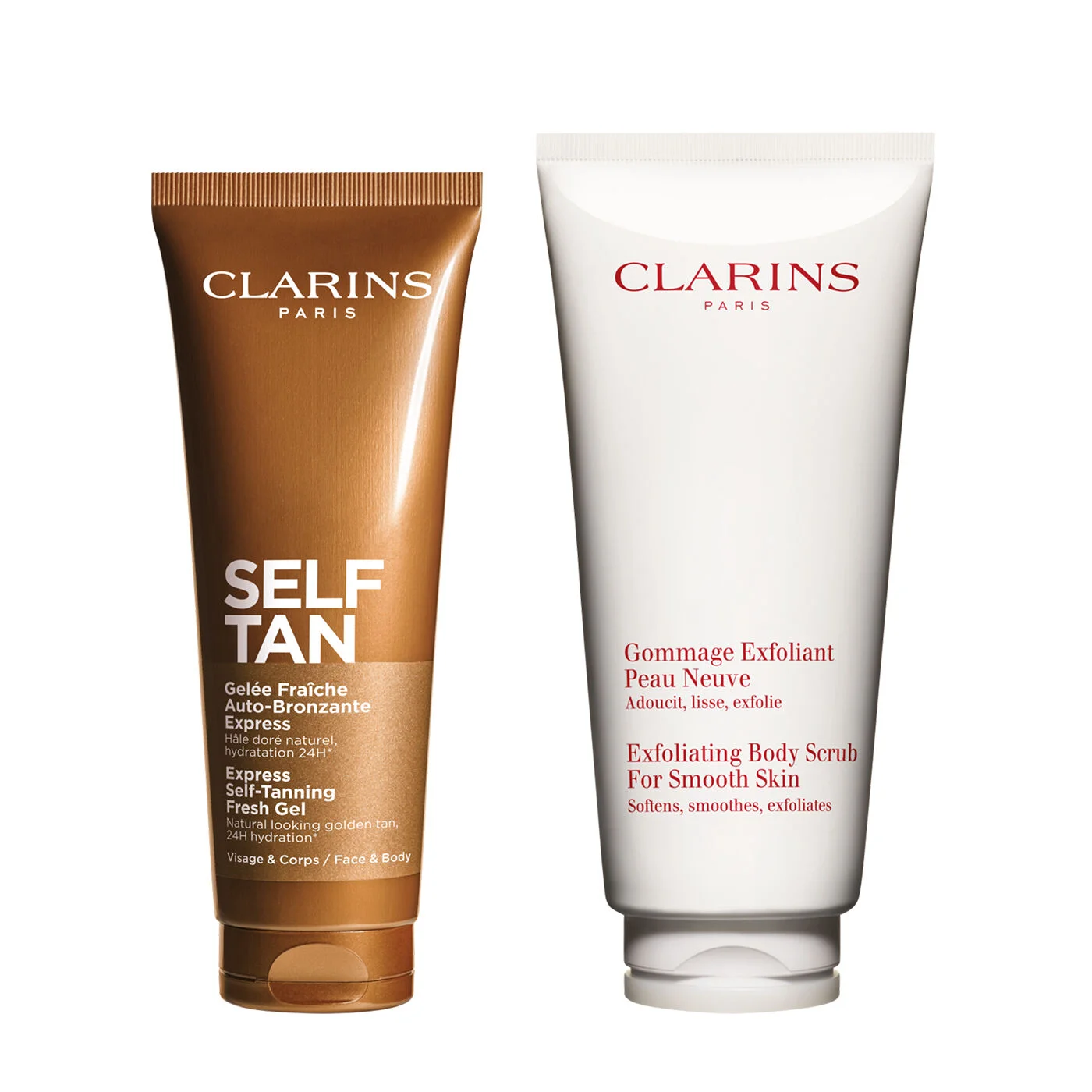 Tan + Exfoliate Duo - Self Tanning Fresh Gel & Exfoliating Body Scrub For Smooth, Sun-kissed Skin - 1