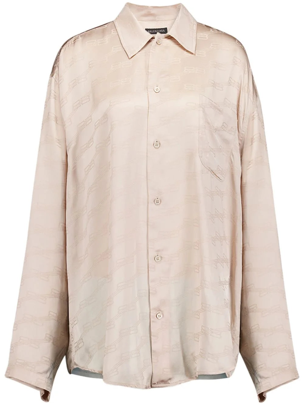 BB monogram satin shirt - 1