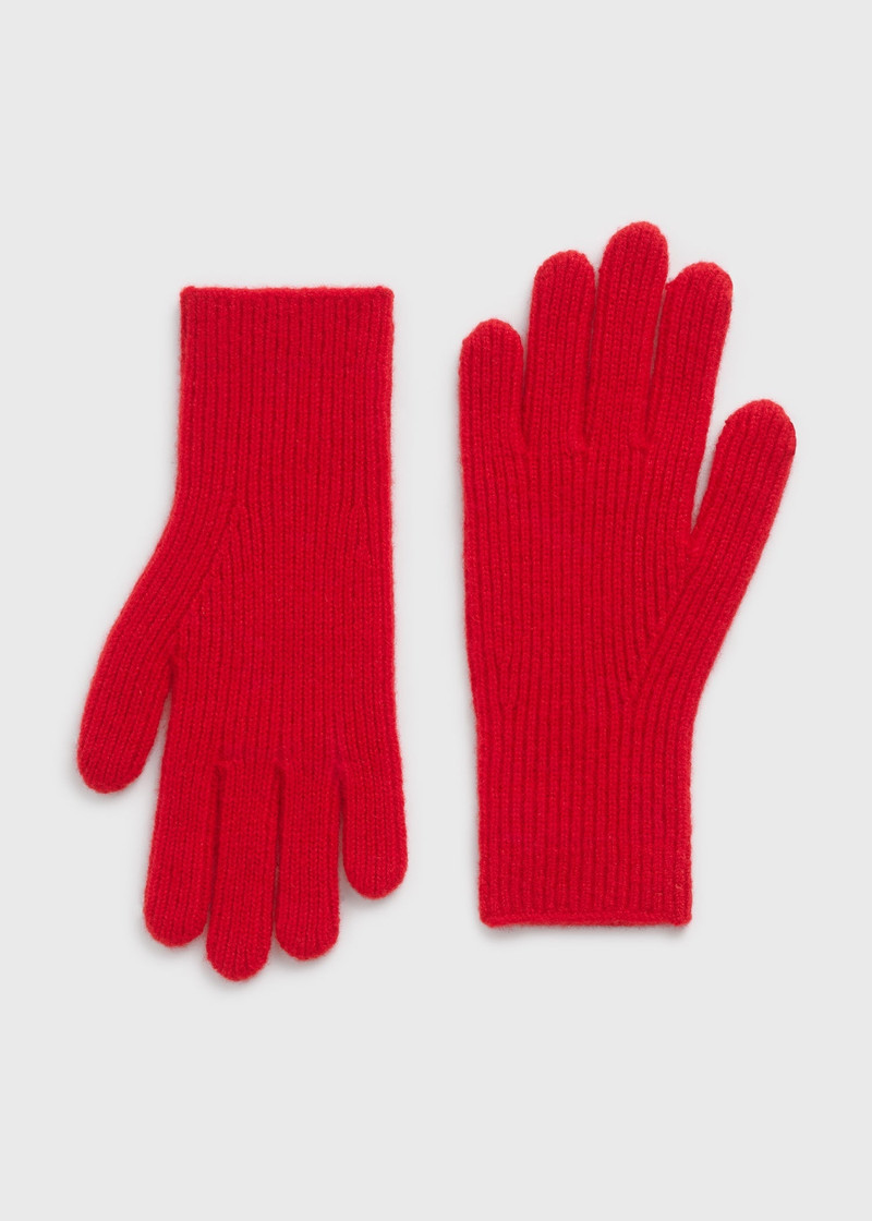 Cashmere gloves poppy 1