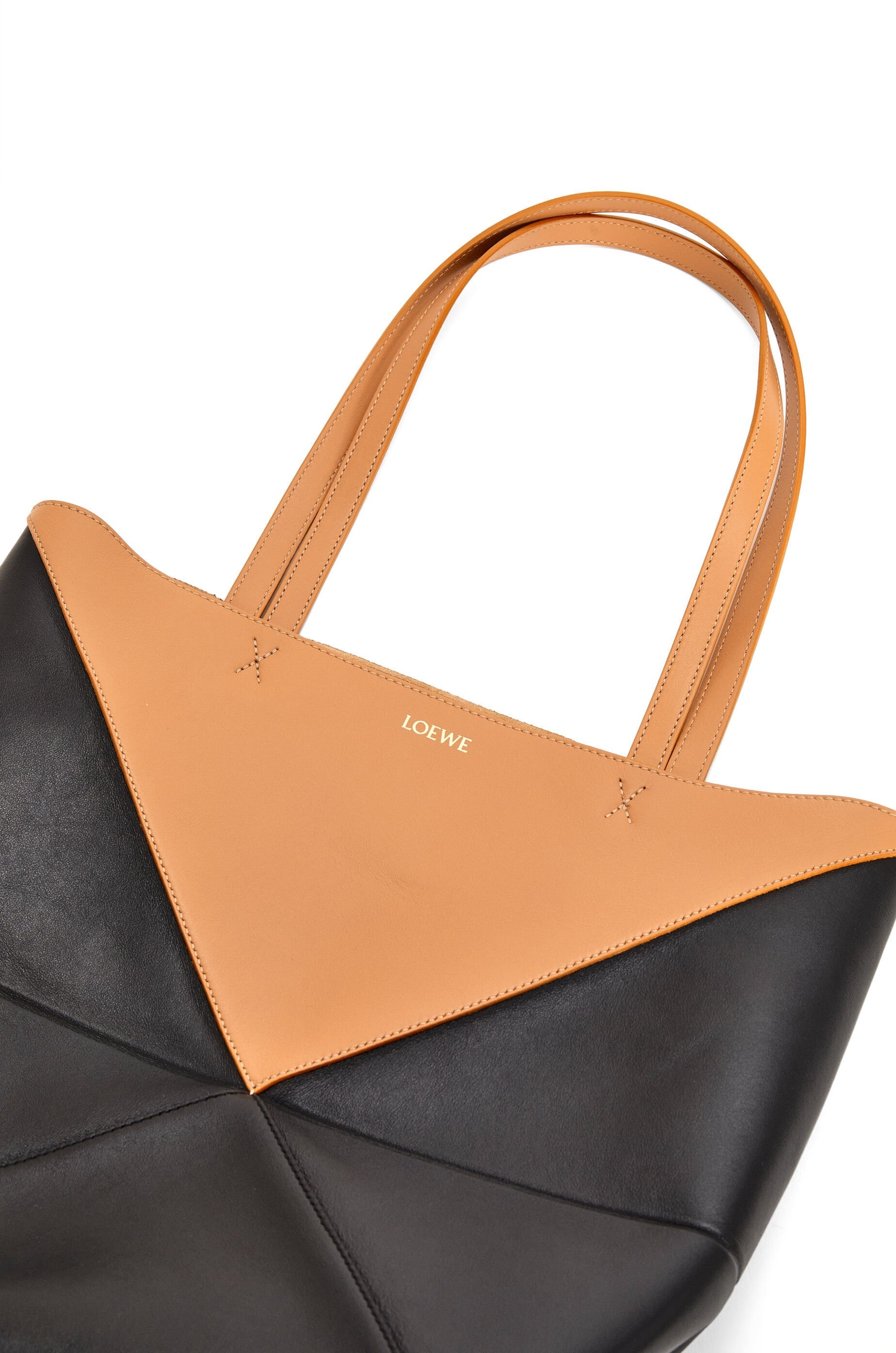 Puzzle Fold Tote in shiny calfskin - 10